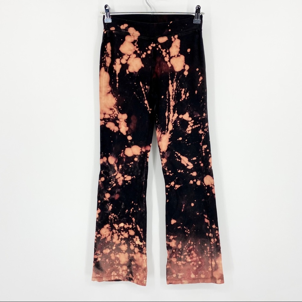 VS Yoga Bleach Tie Dye Black Stretch Leggings S - Picture 3 of 12